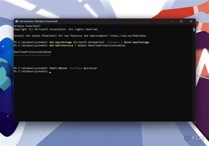 a screenshot of successful commands, followed by a failed command