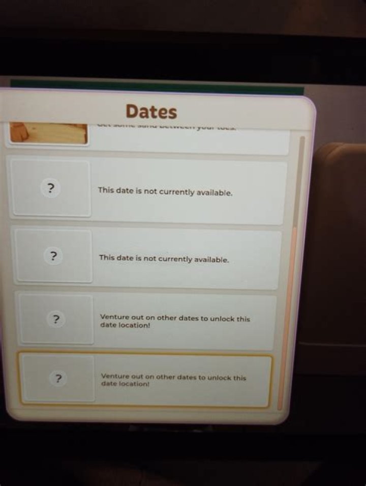 all date options