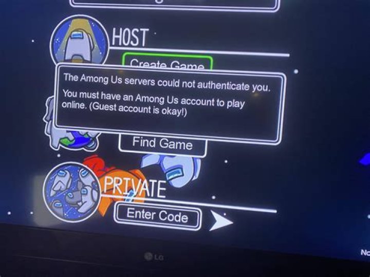 Among us servers couldn't authenticate you