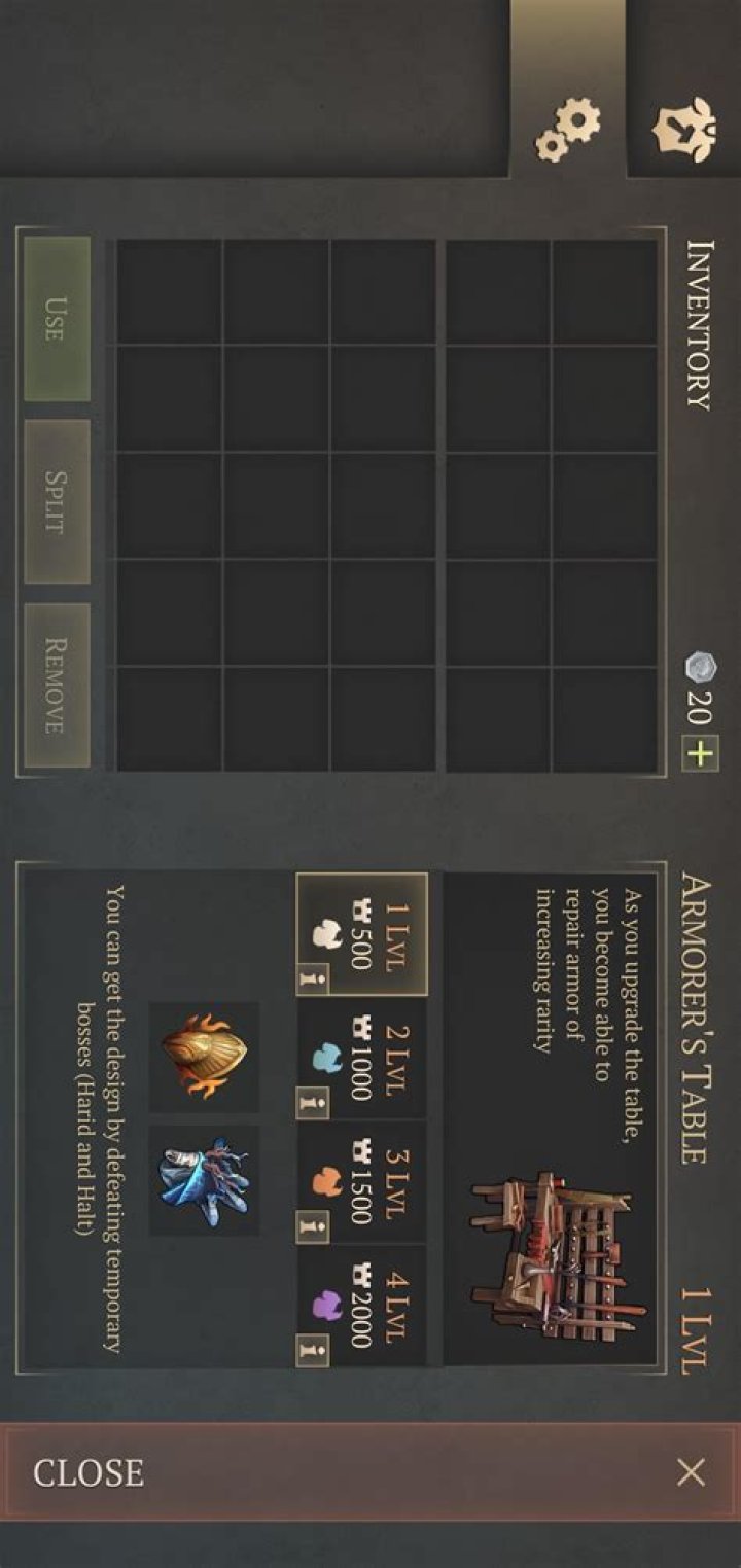 Armor Table
