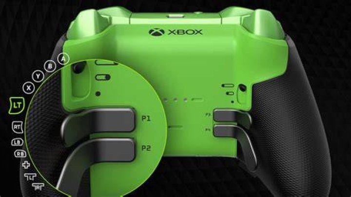 Back of Xbox Elite Wireless Controller