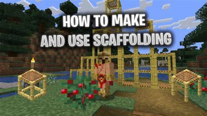 Can I cover a scaffolding block in Minecraft?