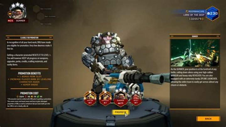Can I do a Deep Rock Galactic promotion assignment on a different class than the one I am promoting?