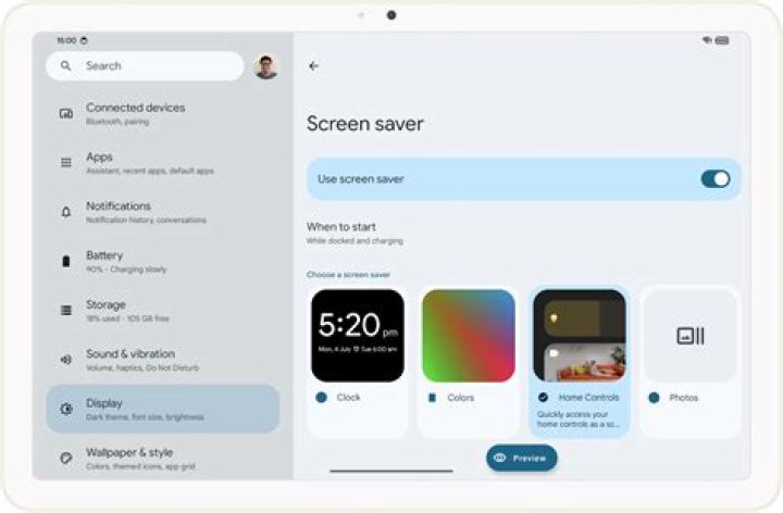 controls screen
