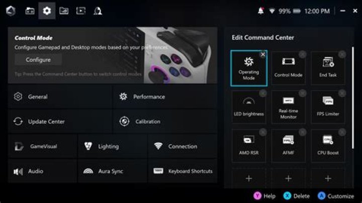 Correct settings and command