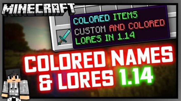Custom names and lores in Minecraft 1.7.2?