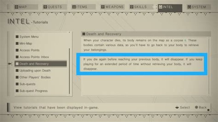 death and recovery tutorial