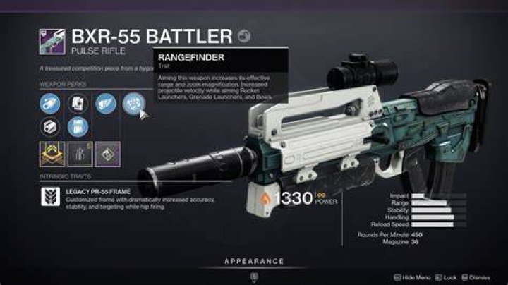 Does the BXR-55 BATTLER's intrinsic perk work with Rangefinder?