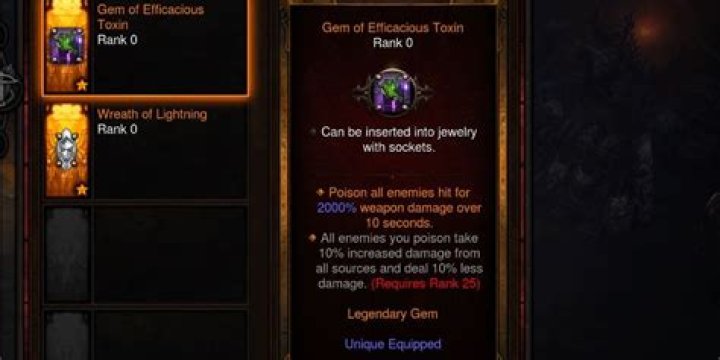 Does the damage of the "Gem of Efficacious Toxin" stack?