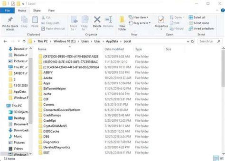 End data folder location