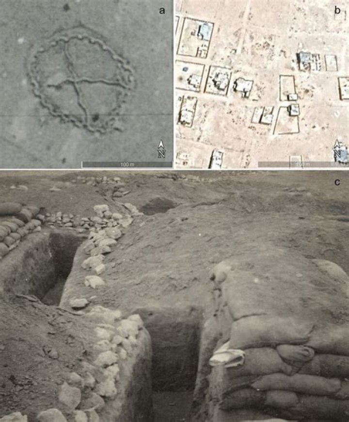 Example fortification with equally spaced mines