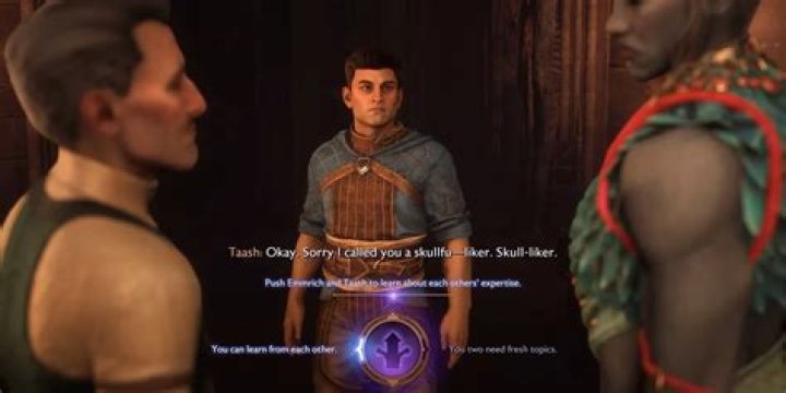 Farkas is acting like a guard but lacking their dialogue choices