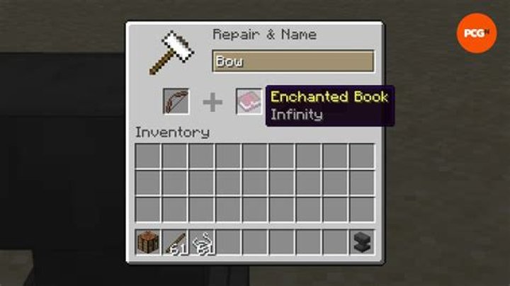 How can I enchant a bow with Infinity 1?