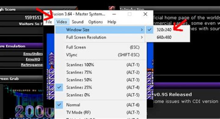 How can I get Kega Fusion full screen mode working on Windows 10?
