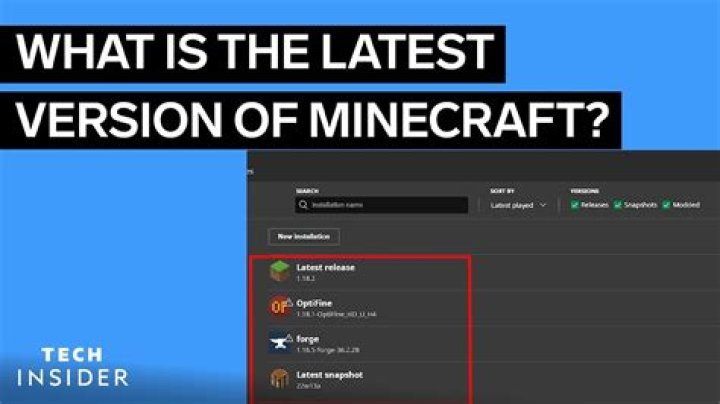 How can I tell what the latest version of Minecraft is?