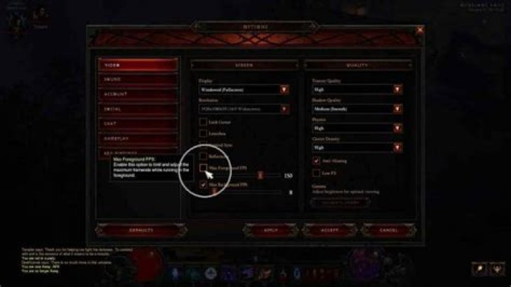 How can I view my FPS in Diablo 3?