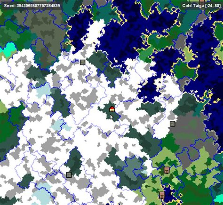 How do find snowy taiga biomes?