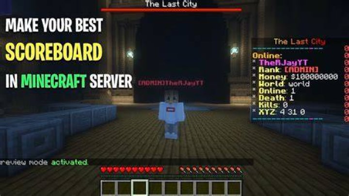 How do I add a scoreboard listing the health of other players when I press TAB?