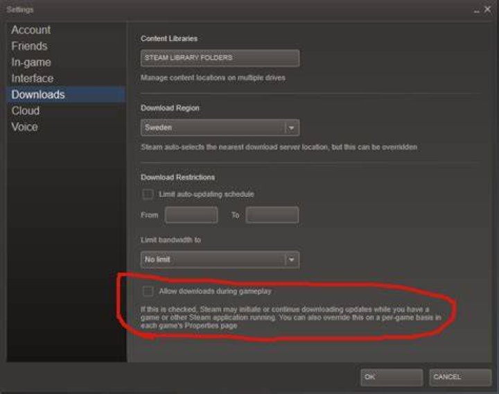 How do I continue downloading a game in Steam while playing?