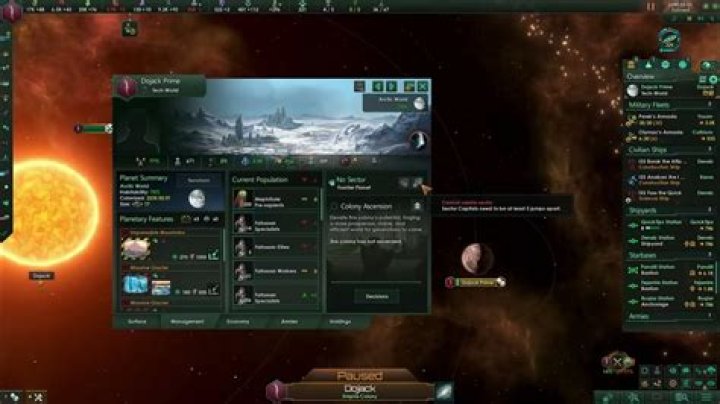 How do I create a Sector in Stellaris?