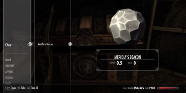 How do I find Meridia's Beacon in Skyrim?