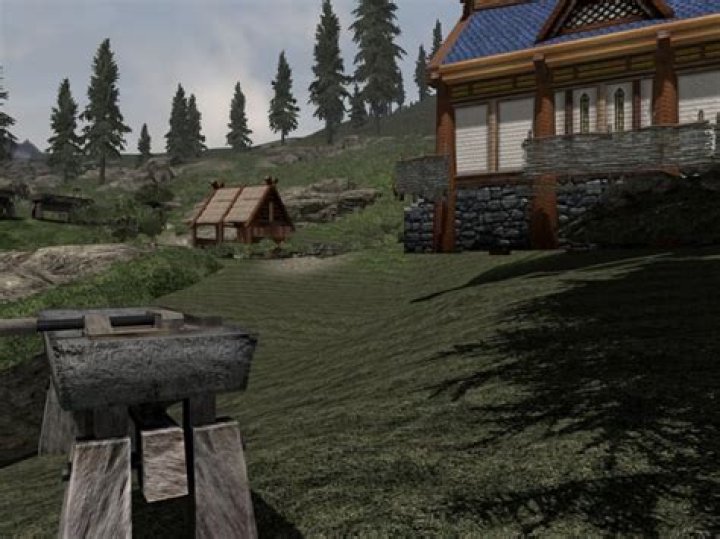 How do I fix the broken land around my Falkreath home?