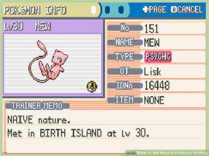 How do I get Mew in Pokemon Fire Red?