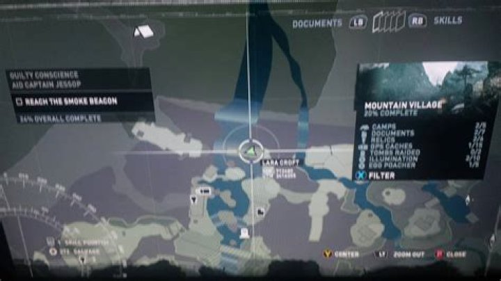 How do I reach the smoke beacon in TR:DE?