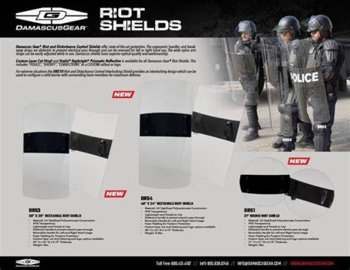 How do I shoot while carrying a riot shield?