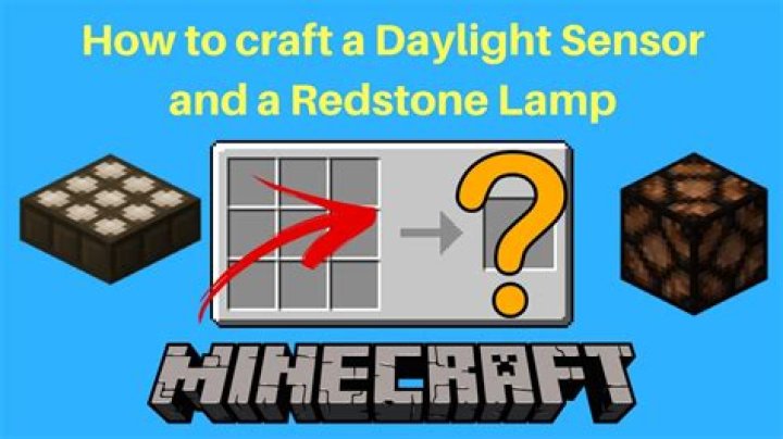 How do you craft a redstone lamp and a daylight sensor?