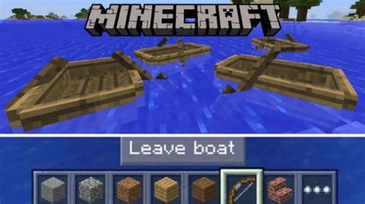 How do you get out of a boat in Minecraft?