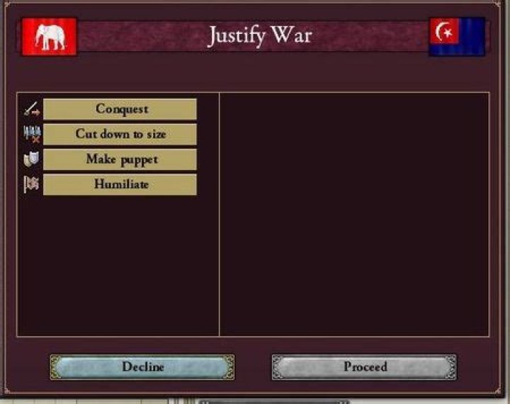 How long do 'War Justifications' last in Victoria 2?