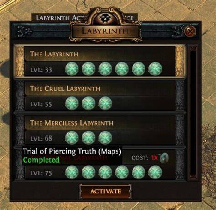How to check Uber Trials of Ascendancy progress?