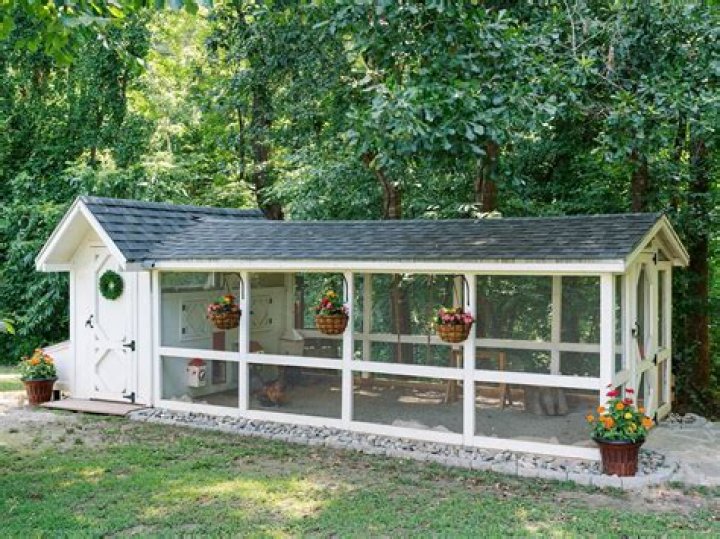 How to create a floating layer of signs that lets eggs through in a chicken coop?
