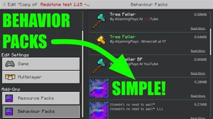 How to delete and reload resource and behaviour packs in bedrock edition