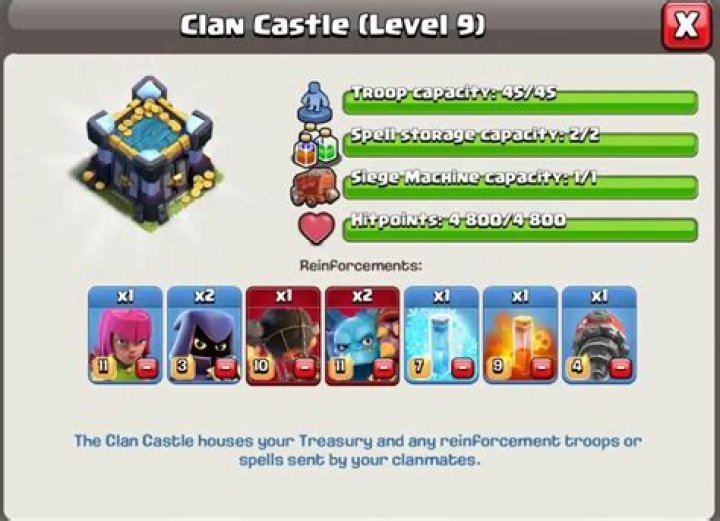 How to draw out troops when clan castle is in middle of base