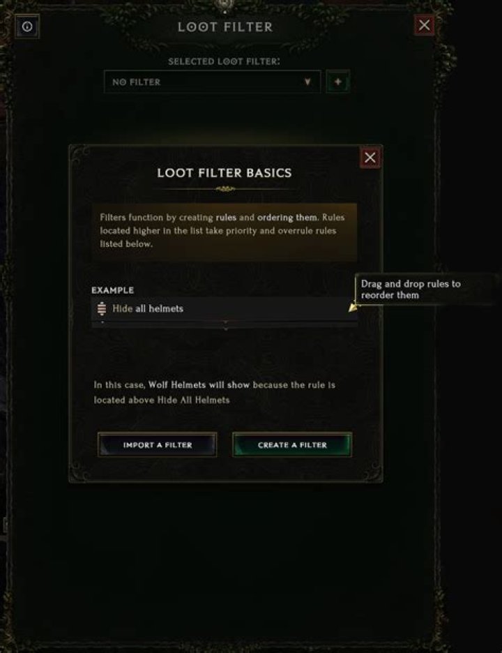 How to fix my custom loot filter