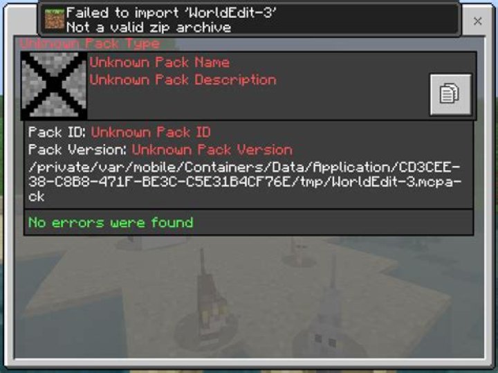 How to “validate” a .mcpack