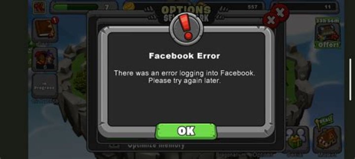 I can't login to facebook in dragonvale