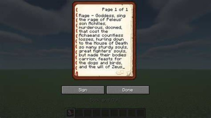 I can't write in a book and quill