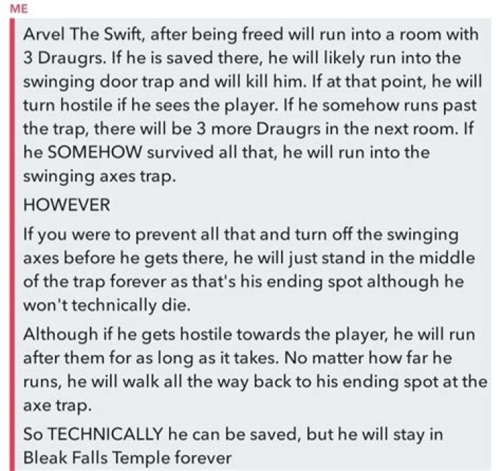 I let Arvel the Swift survive our first encounter and now the quest marker isn't moving beyond a particular door