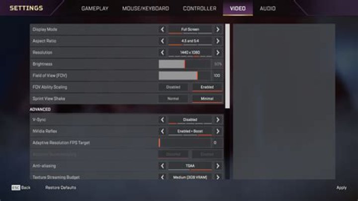 Image of the in-game settings menu, opened up to the Interface submenu with the "Experience" option circled