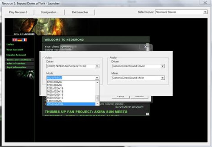 Is it possible to change the windowed mode resolution?