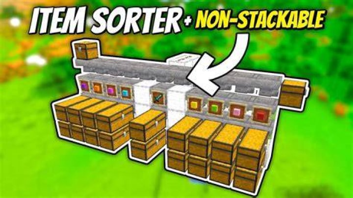 Is it possible to sort non-stackable items in minecraft?