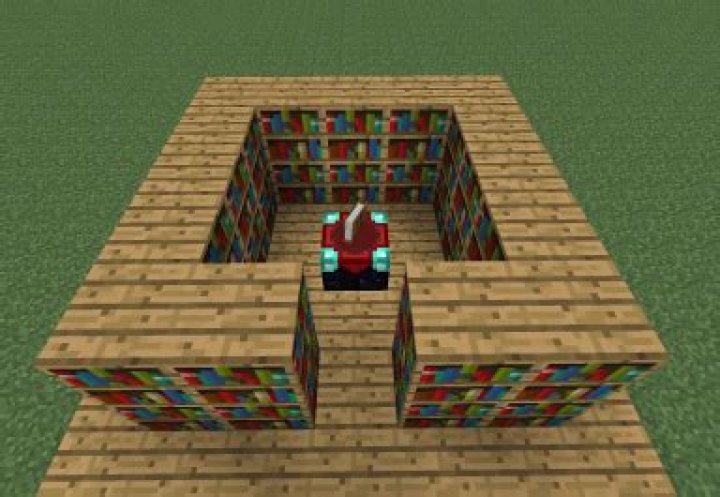 Is there a height limit on bookshelves enhancing an enchantment table?