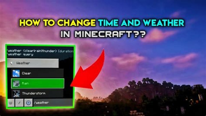 Is there a way to change the weather in Minecraft? [duplicate]