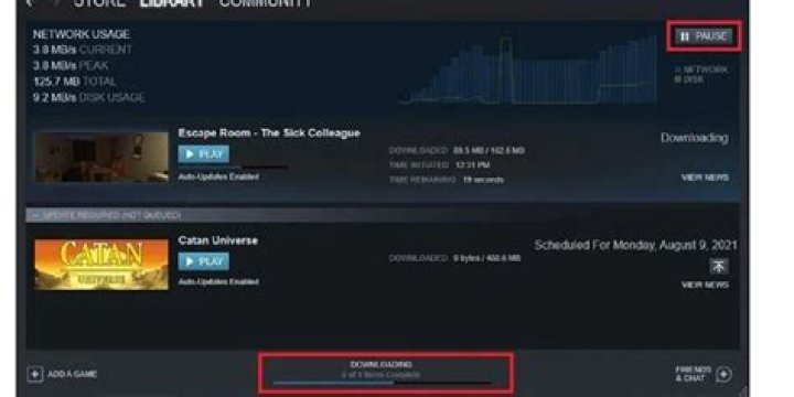 Is there anyway to stop a download on Steam?