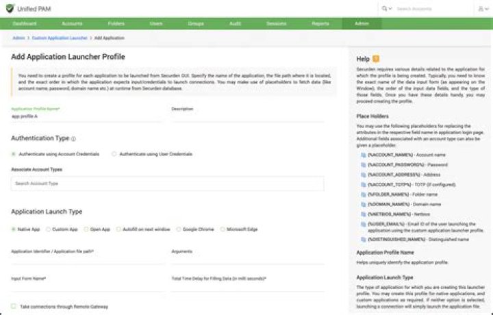 launcher profile