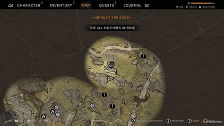 Map showing All Mother Temple