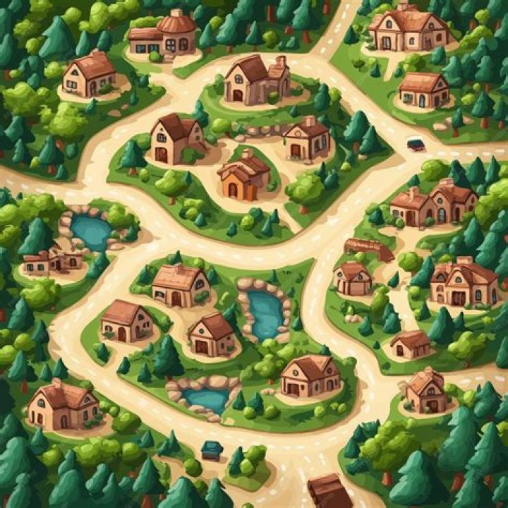 map with path